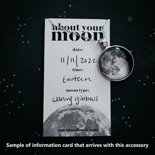 My Moon Mini Halo Necklace with Custom Lunar Phase